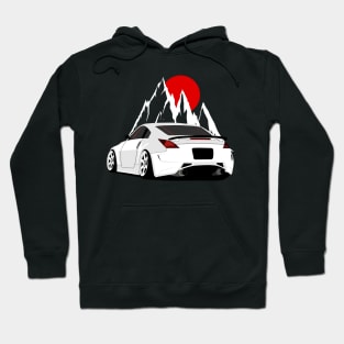 White 350Z Background 2002—2008 Hoodie